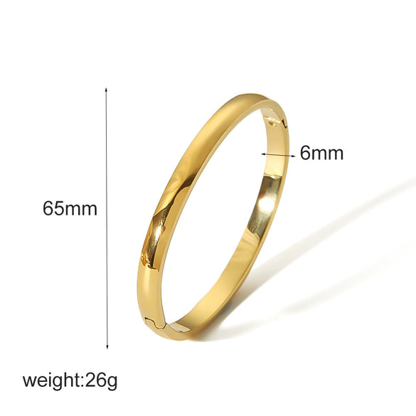 Titanium Steel Women's Gold Plated Geometric Fashion Bracelet
