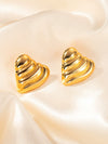 Titanium Steel Women's Heart Shape Electroplated Earrings Simple Allmatch Light Luxury Style
