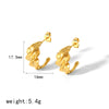 Titanium Steel Women's High Sense Geometric Electroplated Earrings