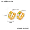 316L Stainless Steel Women's Jewelry Cshaped Earrings With Daisy And Geometric Design And Electroplating Process