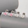 Titanium Steel Women's Jewelry With Heart Shape And Zirconia For Cartilage Puncture Fashion Style