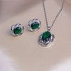 Titanium Steel Women's Jewelry With Pearl Pendant O Word Chain Leaf Pattern Mixed Gemstone Setting Electroplating
