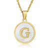 316L Stainless Steel Women's Letter Pattern Gold Inlaid Cross Chain Clavicle Necklace Pendant Jewelry