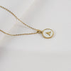316L Stainless Steel Women's Letter Pattern Gold Inlaid Cross Chain Clavicle Necklace Pendant Jewelry