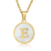 316L Stainless Steel Women's Letter Pattern Gold Inlaid Cross Chain Clavicle Necklace Pendant Jewelry