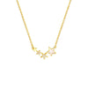 Titanium Steel Women's Light Luxury Fivepointed Star Clavicle Chain With Mixed Gem Inlay And Zircon Inlaid Pendant