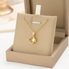 Titanium Steel Women's Light Luxury Four Leaf Clover Flower Pattern Electroplated Necklace
