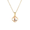 Titanium Steel Women's Light Luxury Four Leaf Clover Flower Pattern Electroplated Necklace