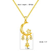 Titanium Steel Women's Light Luxury Geometric Tassel Star Moon Pendant Necklace With Diamond Treatment
