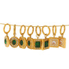 Titanium Steel Women's Light Luxury Geometric Zircon Earrings