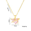 Titanium Steel Women's Light Luxury Heart Pendant Ochain Necklace With Diamond Design