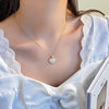 Titanium Steel Women's Light Luxury Heart Shaped O Shaped Chain Necklace With Electroplating