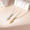 Titanium Steel Women's Light Luxury Snake Pendant O Word Chain Necklace With Geometric Pattern And Electroplating