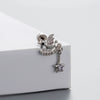 Titanium Steel Women's Love Butterfly Zircon Earrings