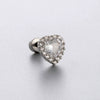 Titanium Steel Women's Lovely Inlaid Zircon Heart Flower Star Ear Nails