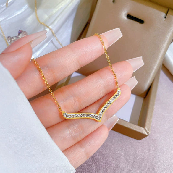 Titanium Steel Women's Necklace With Geometric Pattern And Electroplating Process Simple Wind Cartoon Style
