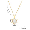 Titanium Steel Women's Necklace With Geometric Pattern Snowflake Pendant And Ochain 18K Gold Electroplated