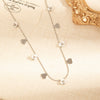 Titanium Steel Women's Necklace With Three Dimensional Flower Design And 18K Gold Plated Electroplating