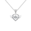 Titanium Steel Women's Niche Fashion Necklace With Mixed Gem Inlay And Geometric Pattern And Cross Chain