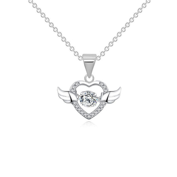 Titanium Steel Women's Niche Fashion Necklace With Mixed Gem Inlay And Geometric Pattern And Cross Chain