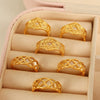 316L Stainless Steel Women's Open Hollow Geometric Fashion Light Luxury Ring With Electroplating