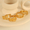 316L Stainless Steel Women's Open Hollow Geometric Fashion Light Luxury Ring With Electroplating