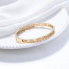 Titanium Steel Women's Retro Court Style Bracelet With Great Wall Pattern And Electroplating Design