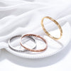 Titanium Steel Women's Retro Court Style Bracelet With Great Wall Pattern And Electroplating Design