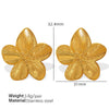 316L Stainless Steel Women's Retro Geometric Flower Earrings With Electroplating Design