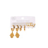 Titanium Steel Women's Simple Geometric Electroplated Palm Butterfly Earrings