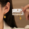 Titanium Steel Women's Simple Geometric Electroplated Palm Butterfly Earrings