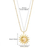 Titanium Steel Women's Sun Pendant Necklace Fashion Design Light Luxury Niche High End Jewelry Cross Chain Electroplated