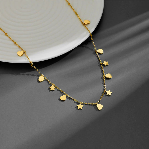 Titanium Steel Women's Sweet Style Love Stars Waist Chain For Summer