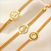 Titanium Steel Women's Vintage Hiphop Style Bracelet With Animals And Zodiac Signs Electroplated