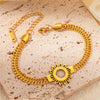 Titanium Steel Women's Vintage Hiphop Style Bracelet With Animals And Zodiac Signs Electroplated