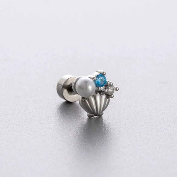 Titanium Steel Zircon Butterfly Women's Little Fresh Style Ear Nails