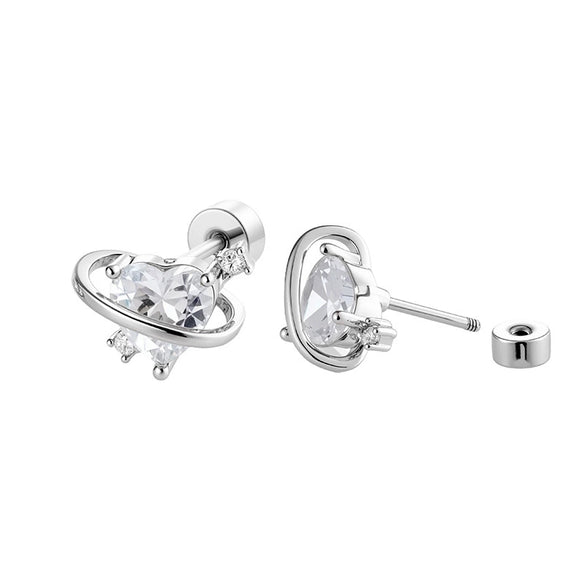 Titanium Steel Zircon Earrings For Women Highend Girly Piercing Jewelry