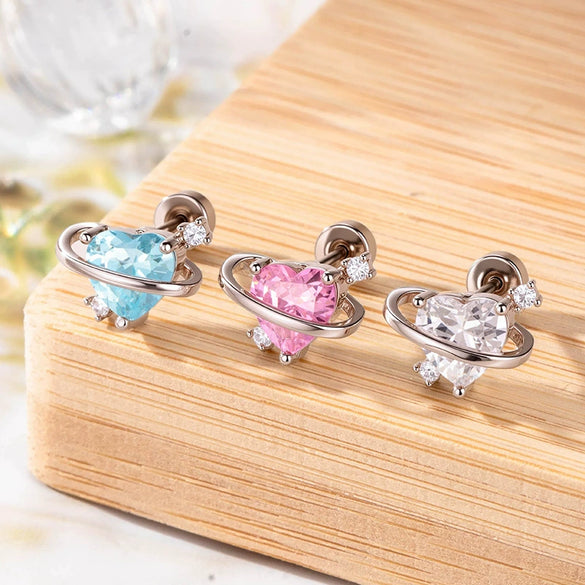 Titanium Steel Zircon Earrings For Women Highend Girly Piercing Jewelry