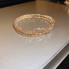 Titanium Steel Zircon Electroplated Real Gold Niche Geometric Bracelet For Women