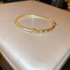 Titanium Steel Zircon Electroplated Real Gold Niche Geometric Bracelet For Women