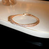 Titanium Steel Zircon Electroplated Real Gold Niche Geometric Bracelet For Women