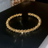 Titanium Steel Zircon Electroplated Real Gold Niche Geometric Bracelet For Women
