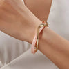 Titanium Steel Zircon Electroplated Real Gold Niche Geometric Bracelet For Women