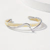 Titanium Steel Zircon Electroplated Real Gold Niche Geometric Bracelet For Women
