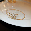Titanium Steel Zircon Electroplated Real Gold Niche Geometric Bracelet For Women