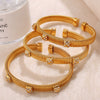 316L Stainless Steel Zircon Encrusted Bracelet Electroplated Simple Geometric Style Jewelry