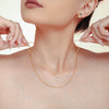 Titanium Steel Zircon Heart Shape Electroplated Clavicle Necklace And Bracelet Set For Women