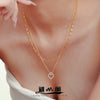 316L Stainless Steel Zircon Heart Shaped Electroplated Women's Clavicle Necklace And Bracelet Set