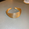 Titanium Steel Zircon Inlaid Niche Geometric Women's Bracelet Real Gold Electroplated