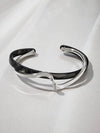 Titanium Steel Zircon Inlaid Niche Geometric Women's Bracelet Real Gold Electroplated
